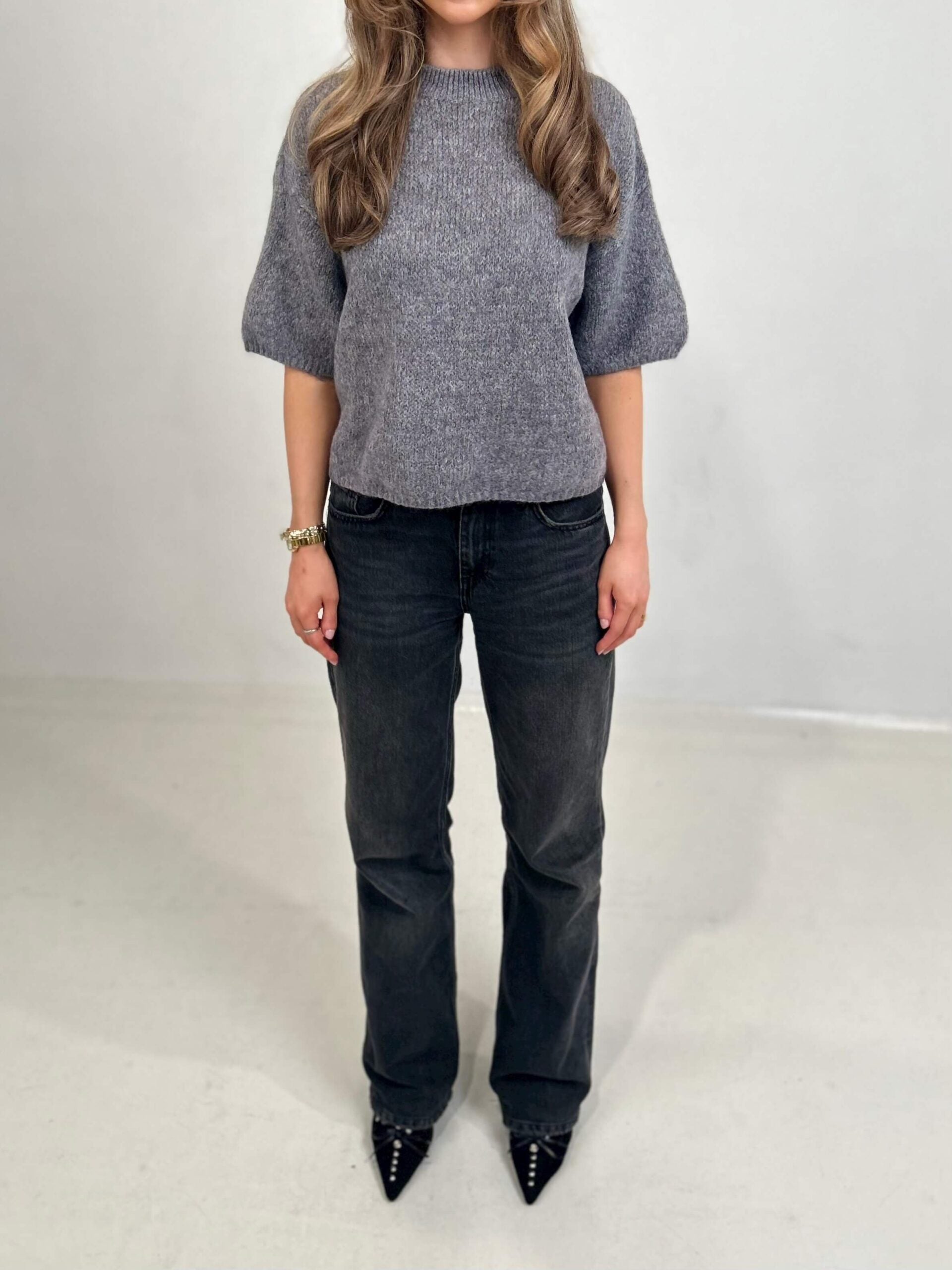 Wool T-shirt Dark Grey