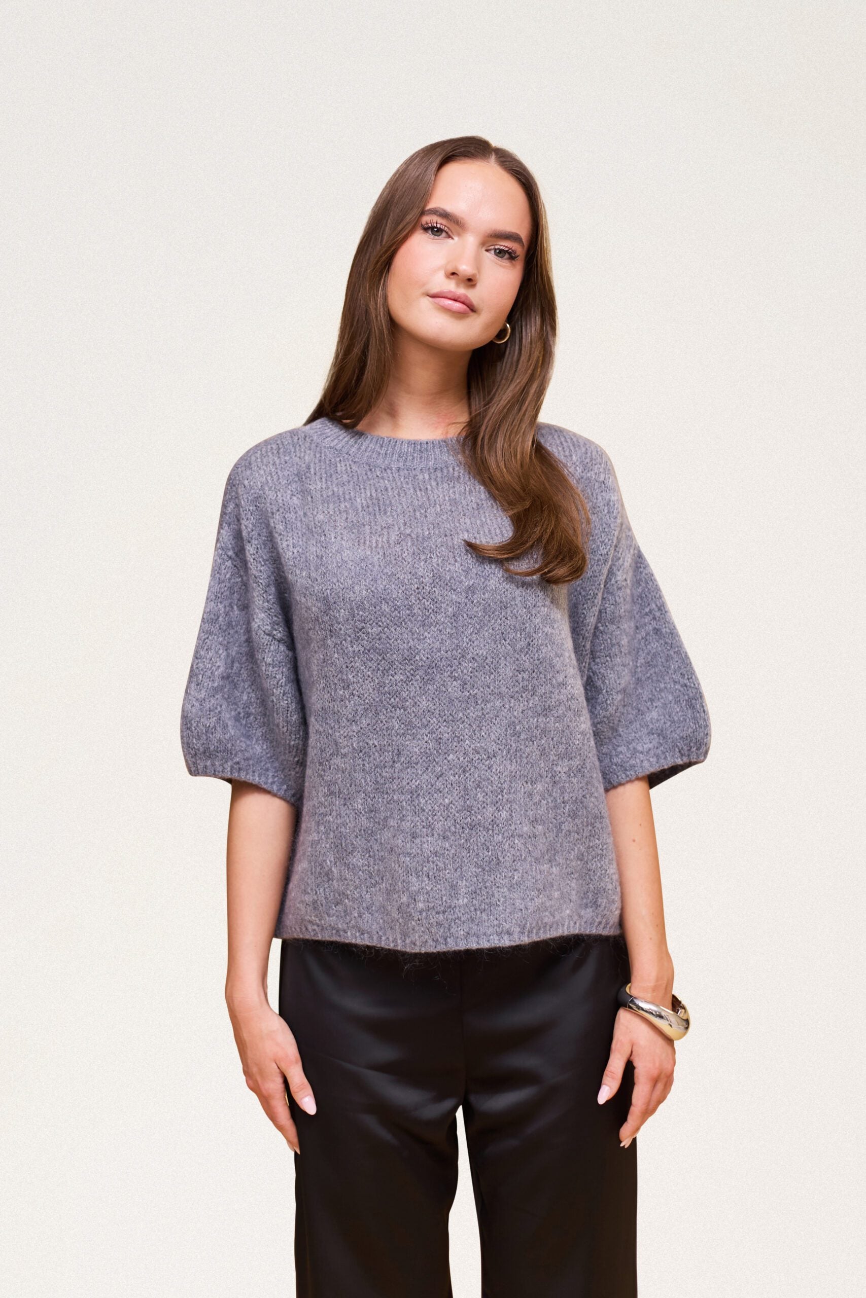 Wool T-shirt Dark Grey