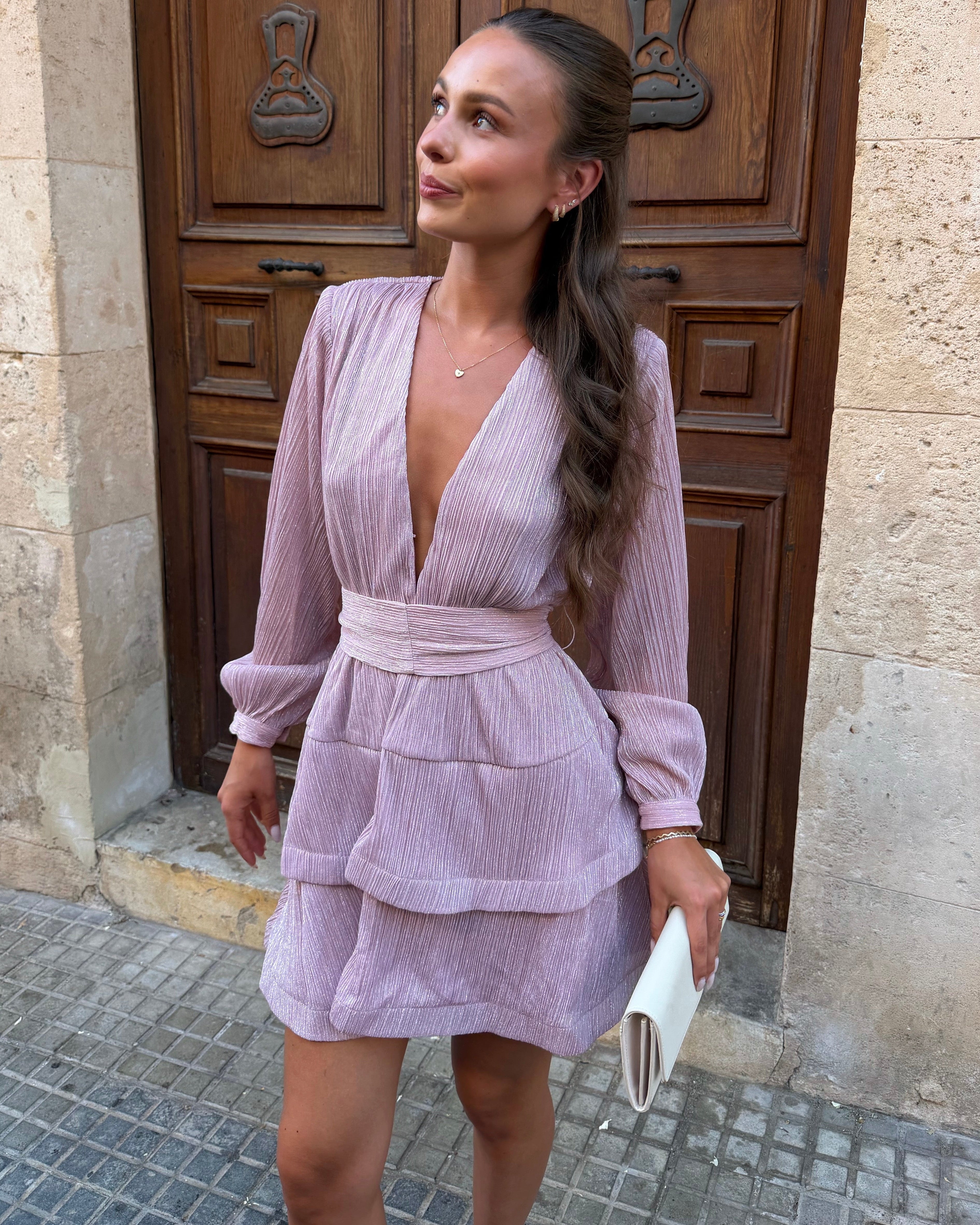 Kaya Dress Pink Glitter