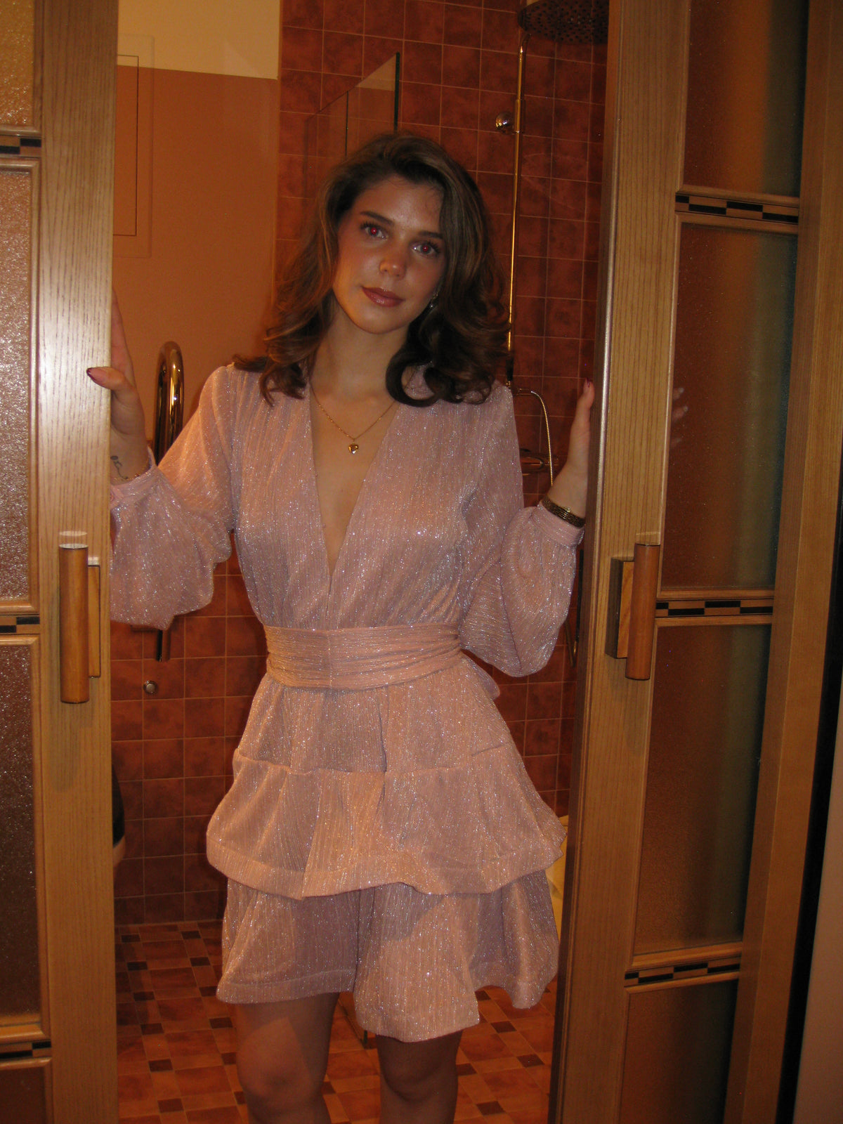Kaya Dress Pink Glitter