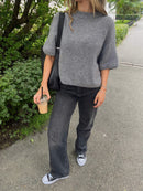 Wool T-shirt Dark Grey