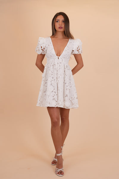 knee length dresses for ladies VICTORIA Lace Corset Tulle Pleated Mini Dress main image 0