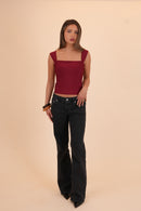 Demi Bandage Top Burgundy