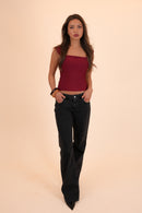 Demi Bandage Top Burgundy