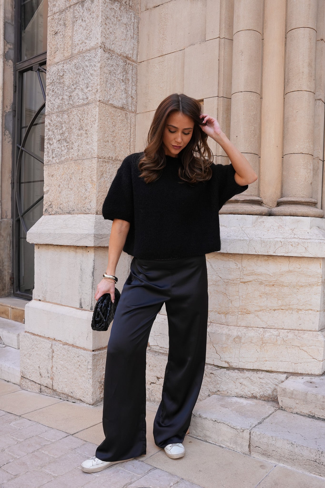 Wool T-shirt Black