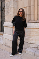 Wool T-shirt Black