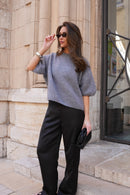 Wool T-shirt Dark Grey