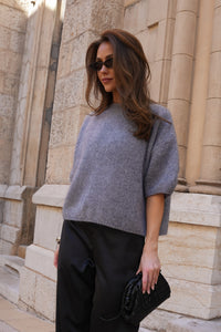 Wool T-shirt Dark Grey