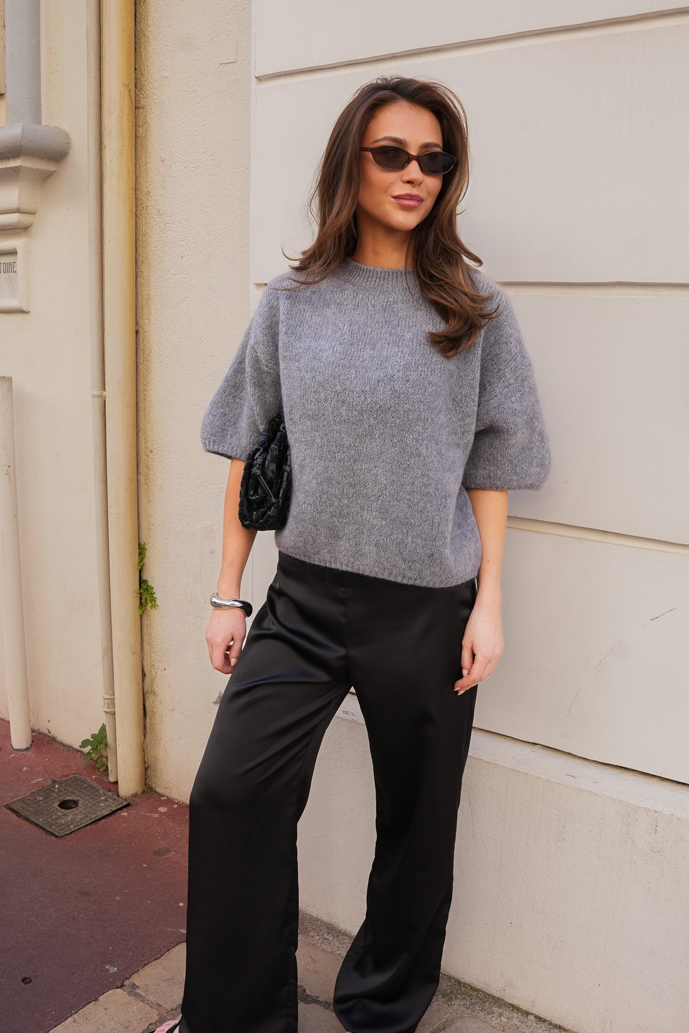 Wool T-shirt Dark Grey