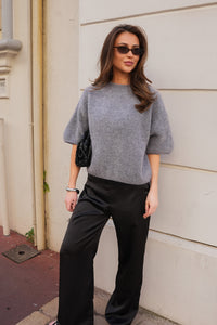 Wool T-shirt Dark Grey