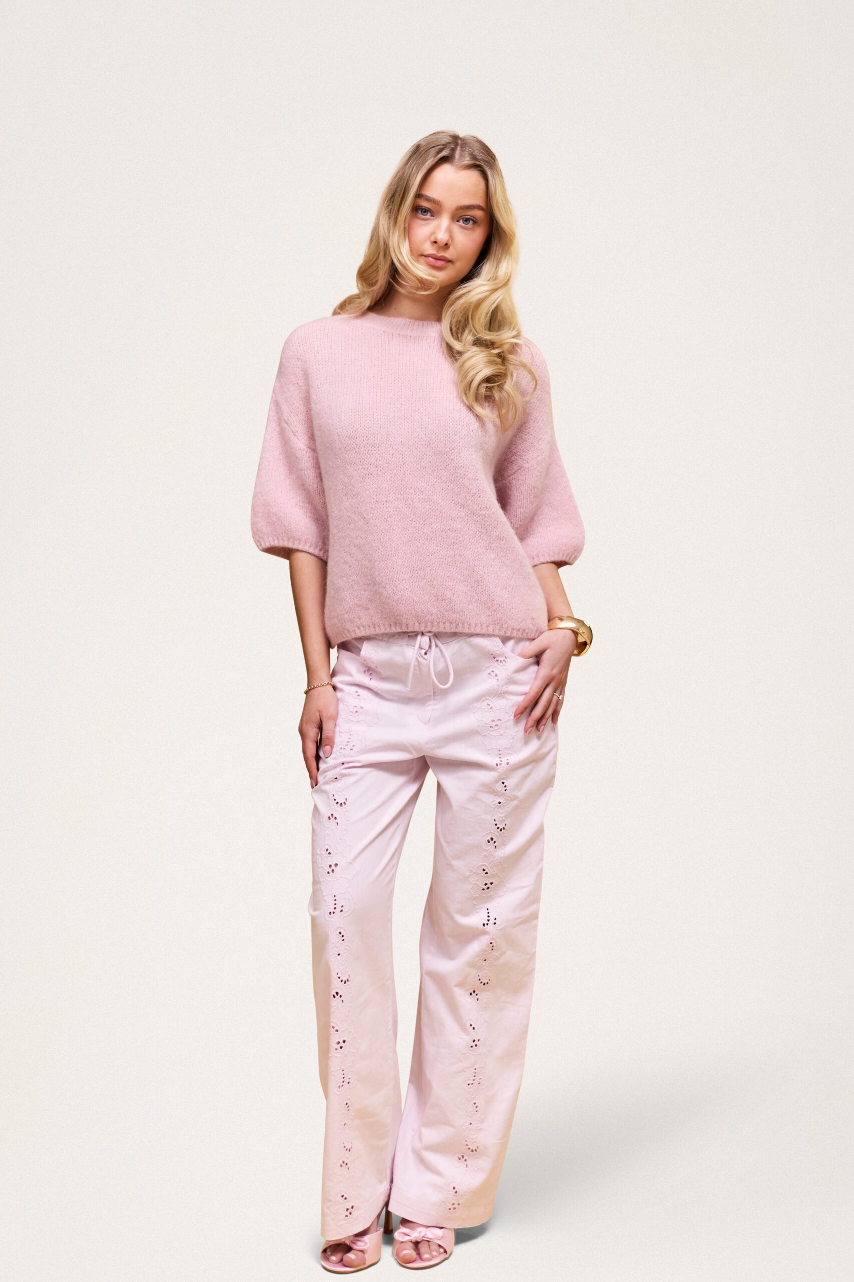 Wool T-shirt Dusty Pink