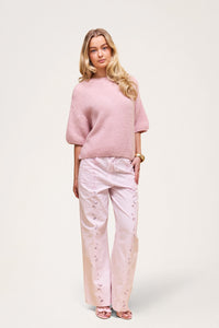Wool T-shirt Dusty Pink