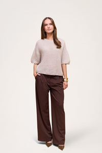 Wool T-shirt Light Beige