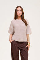 Wool T-shirt Light Beige