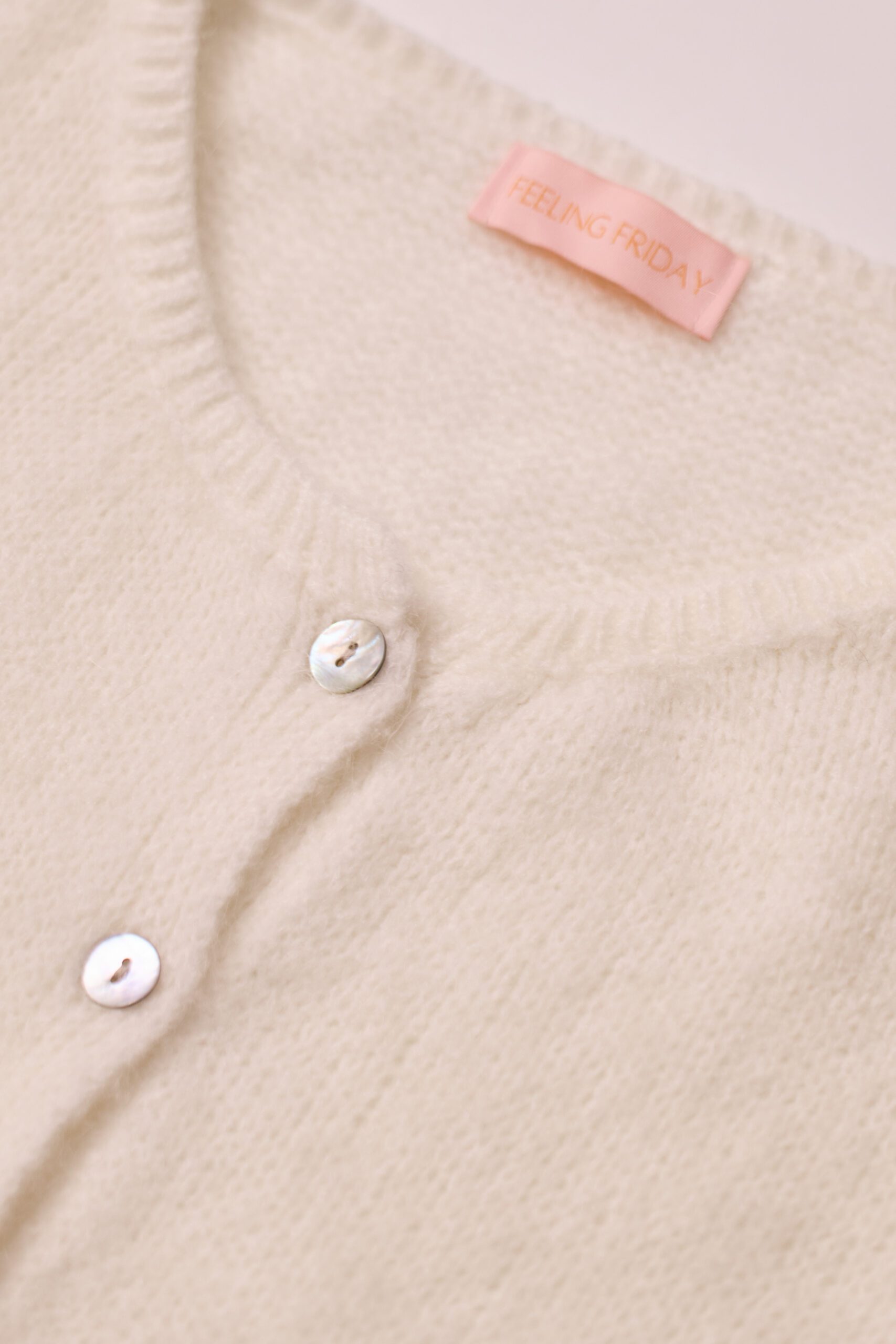 Buttoned Wool T-shirt Cream