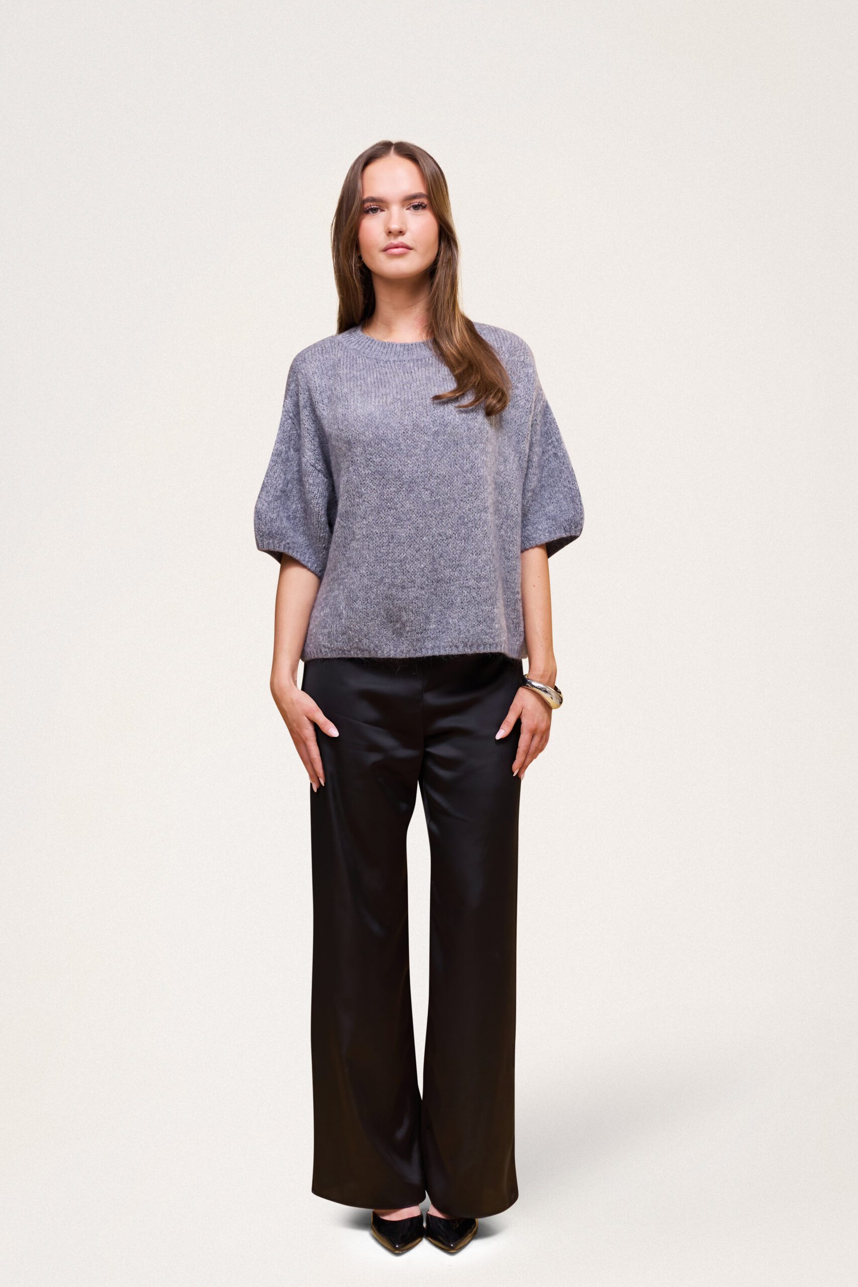 Wool T-shirt Dark Grey