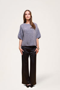 Wool T-shirt Dark Grey