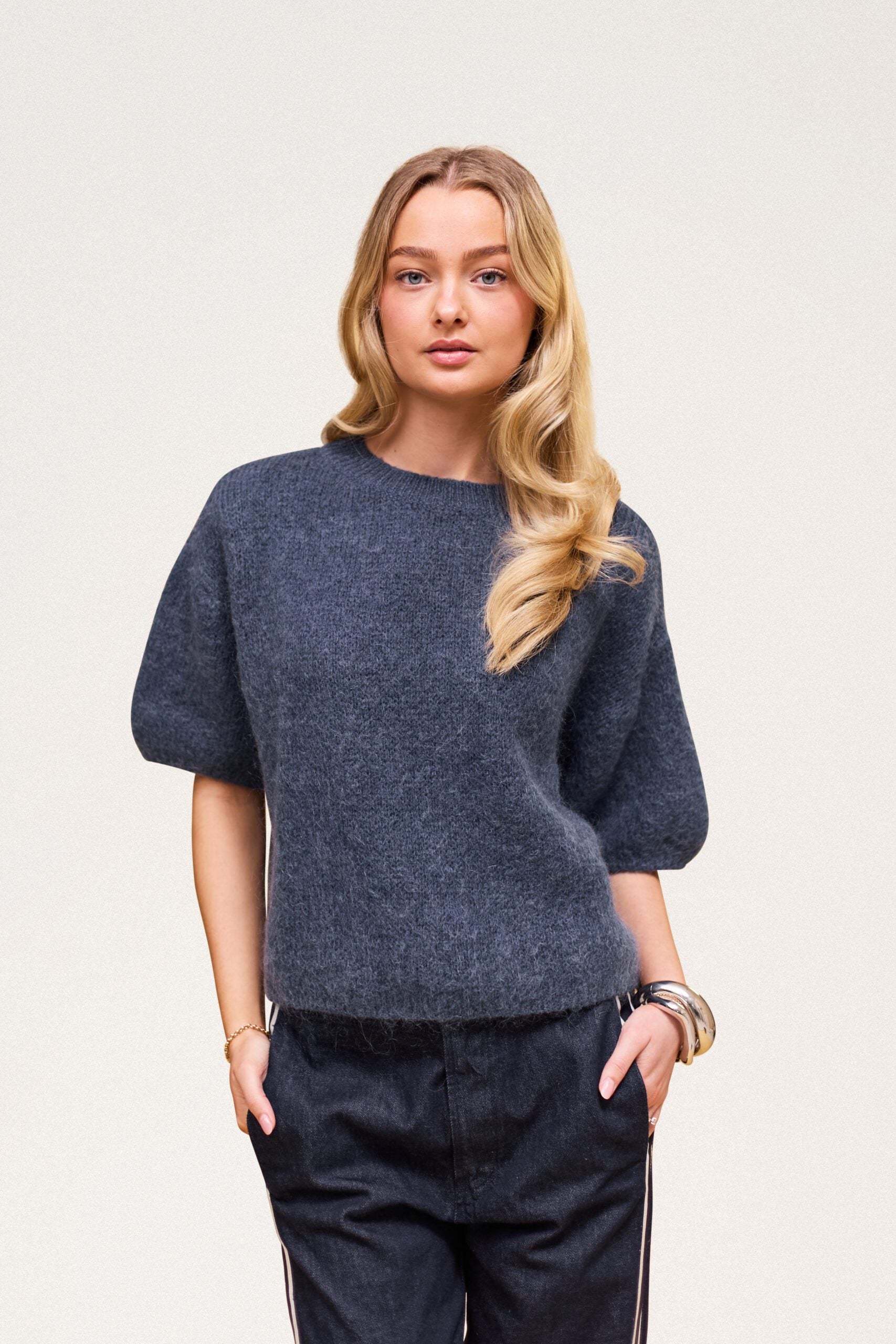 Wool T-shirt Khaki