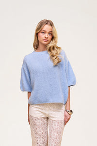 Wool T-shirt Baby Blue
