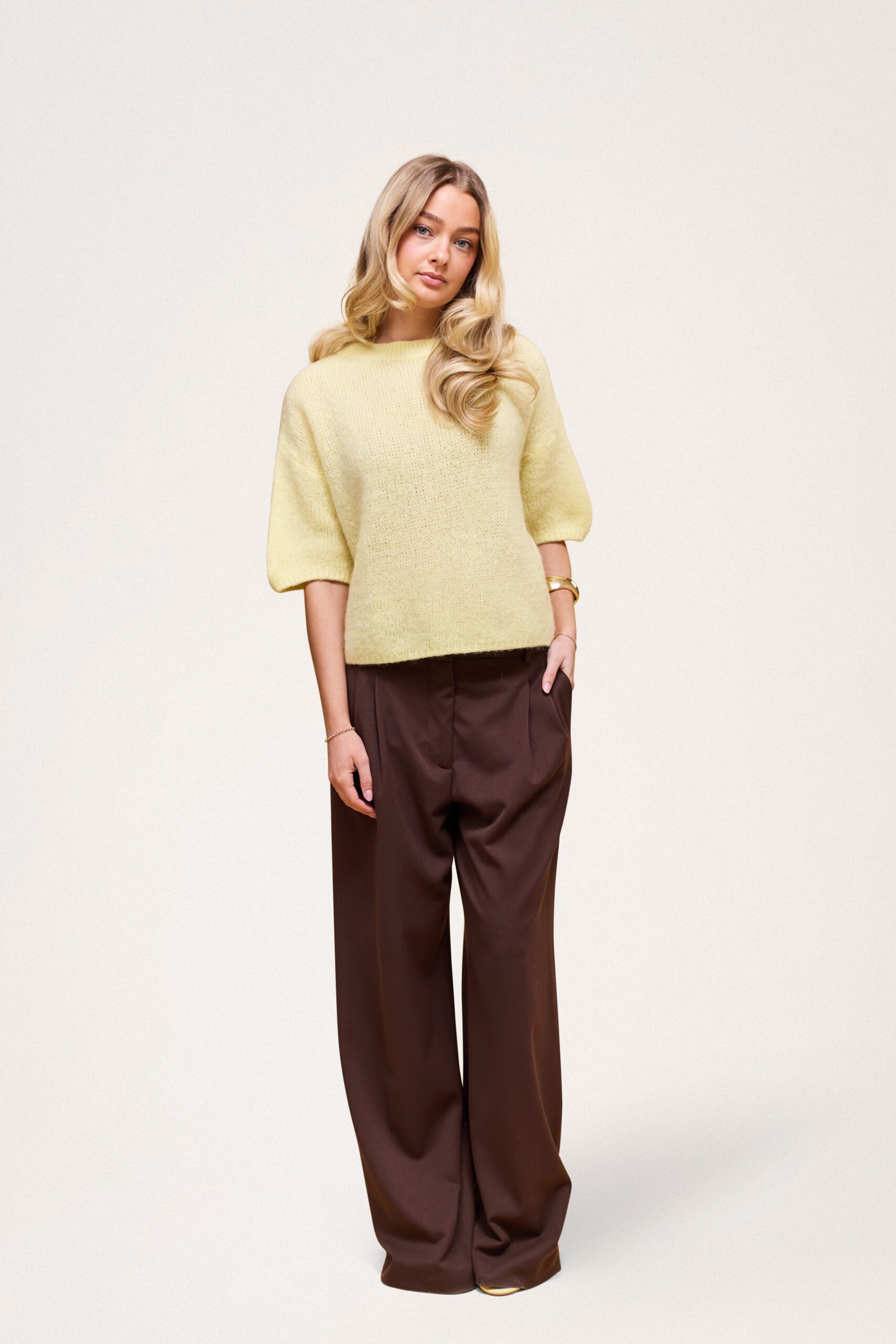 Wool T-shirt Light Yellow