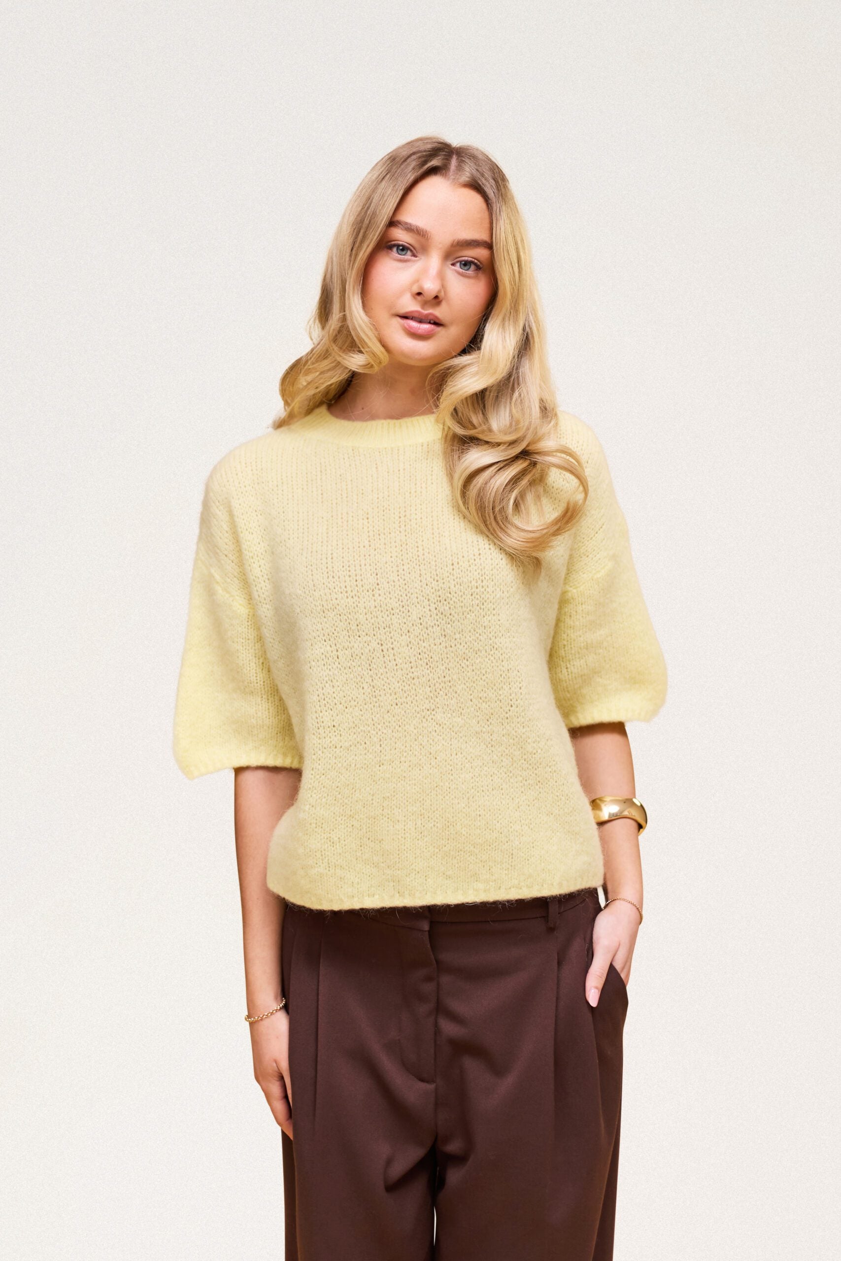 Wool T-shirt Light Yellow