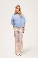 Wool T-shirt Baby Blue
