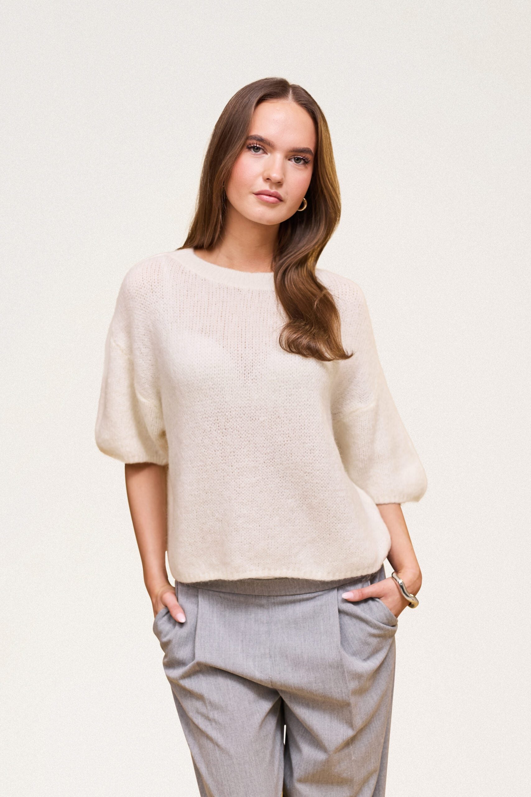 Wool T-shirt Cream