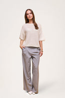 Wool T-shirt Cream