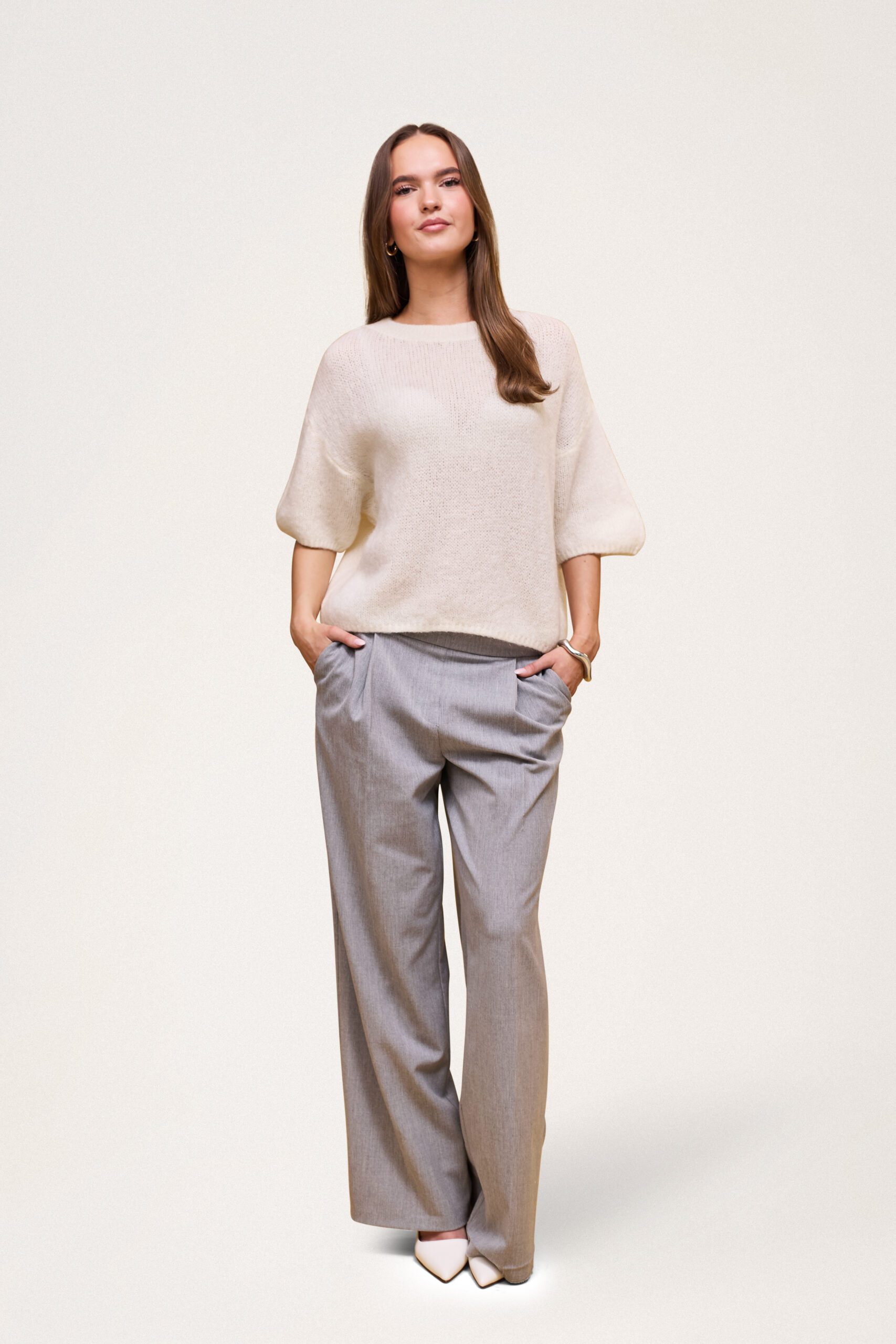 Wool T-shirt Cream