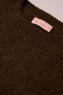 Wool T-shirt Dark Brown