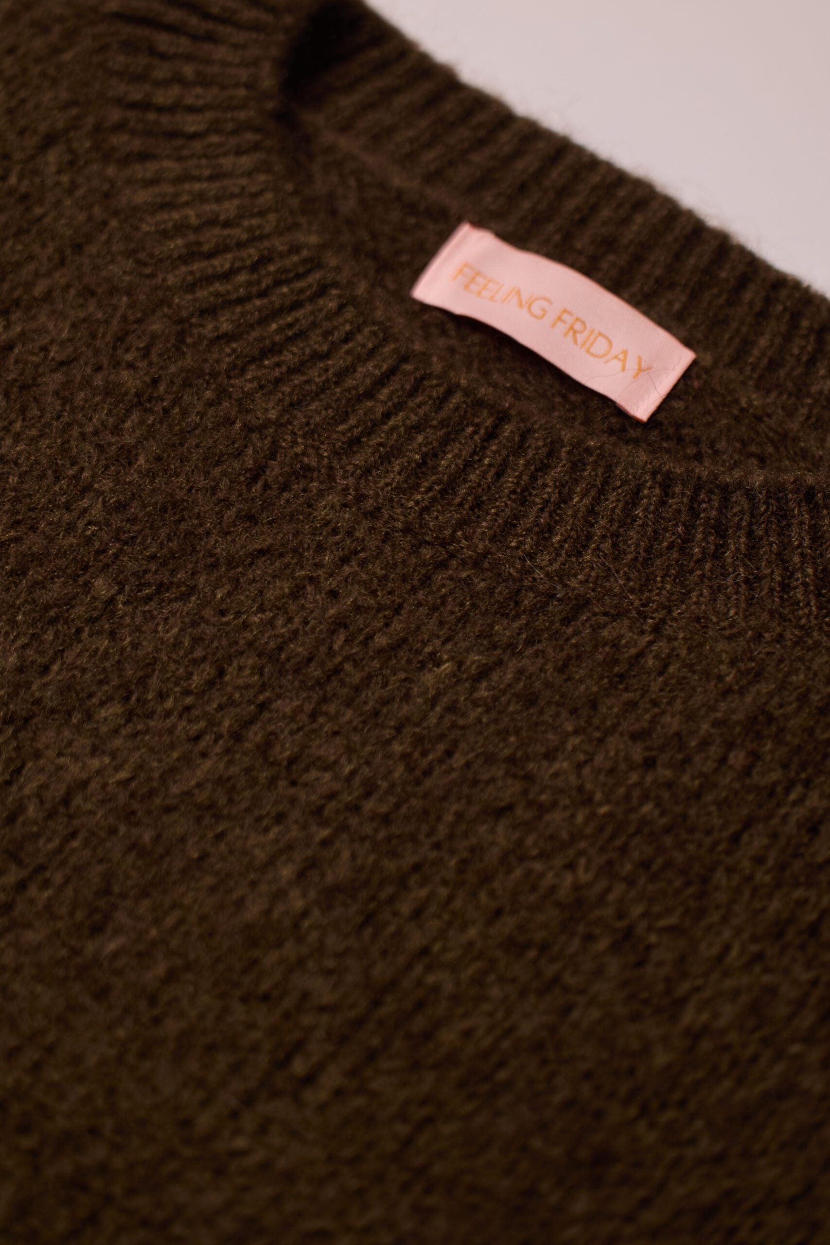 Wool T-shirt Dark Brown