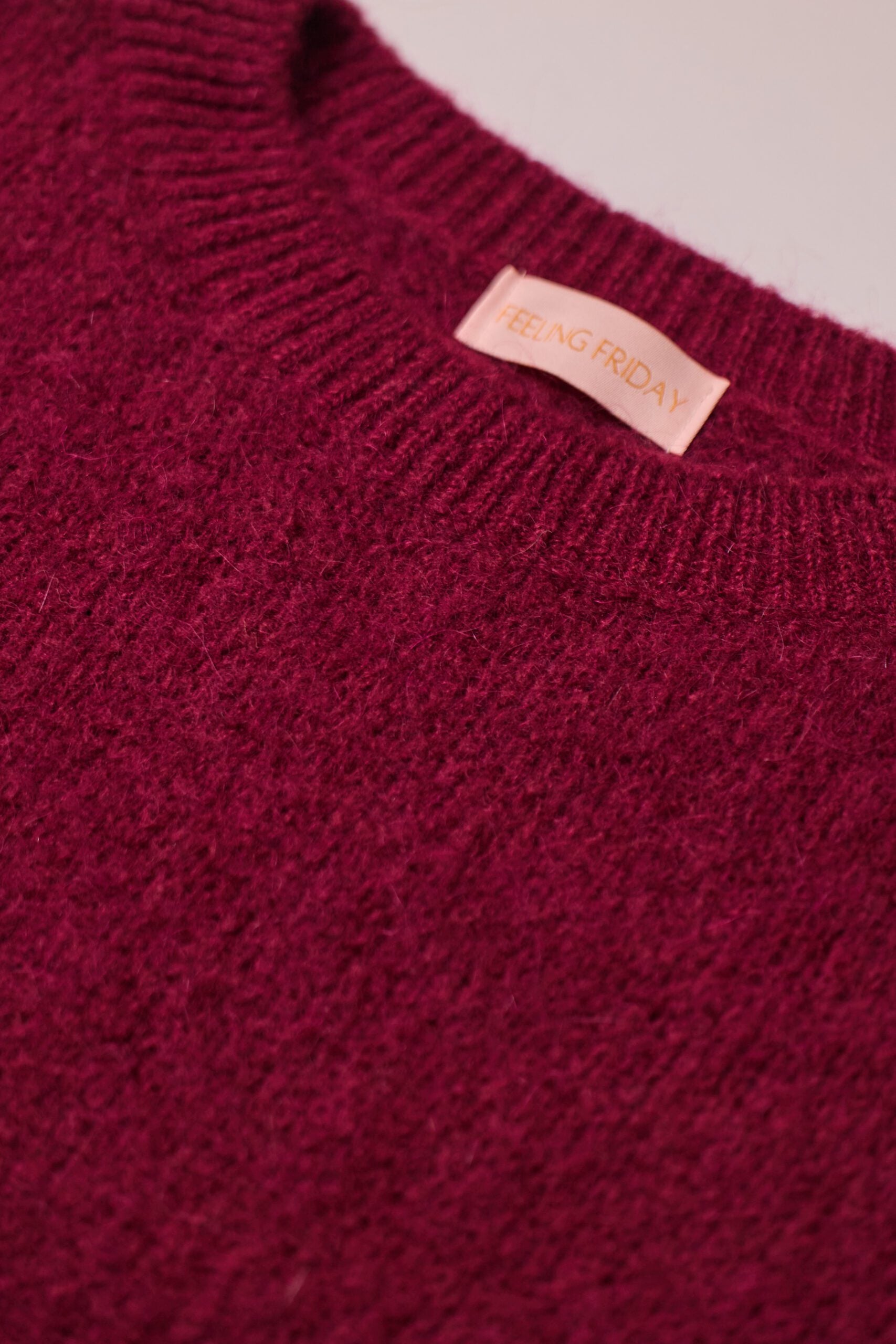 Wool T-shirt Burgundy