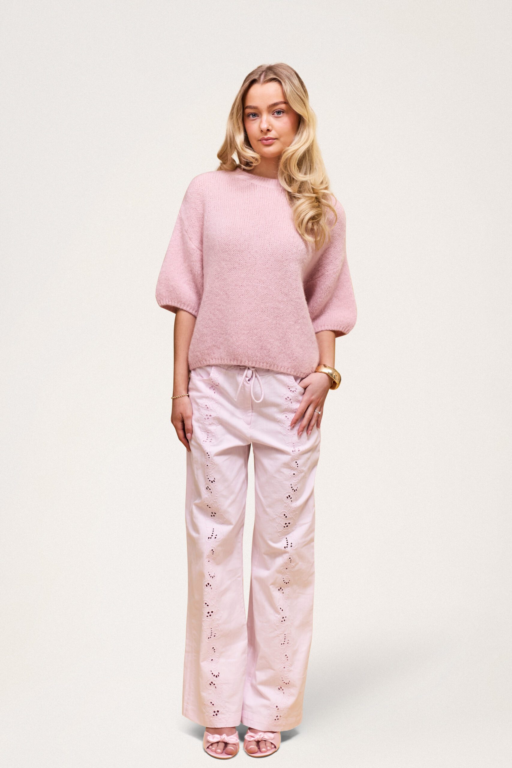 Wool T-shirt Dusty Pink
