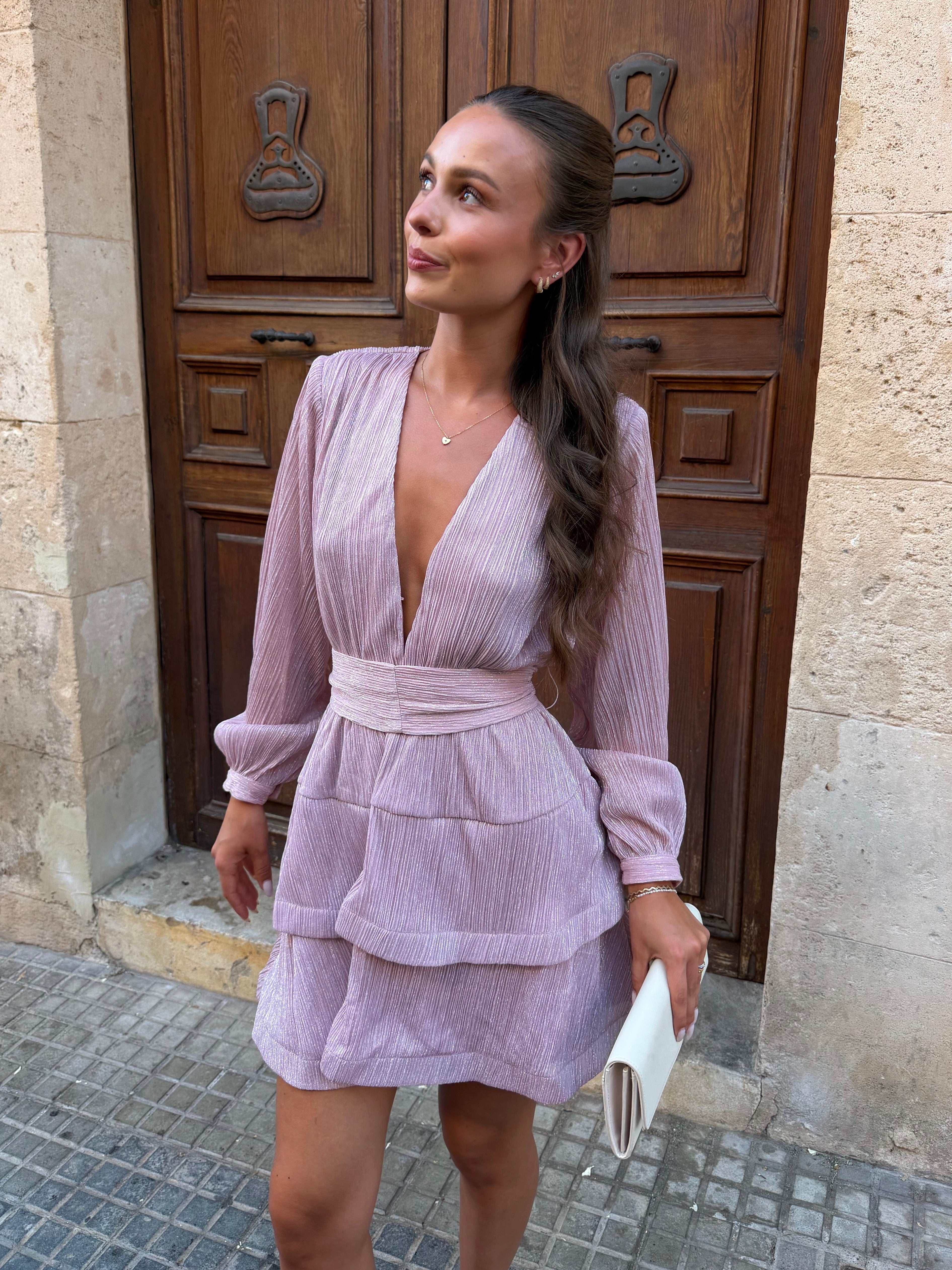 Kaya Dress Pink Glitter