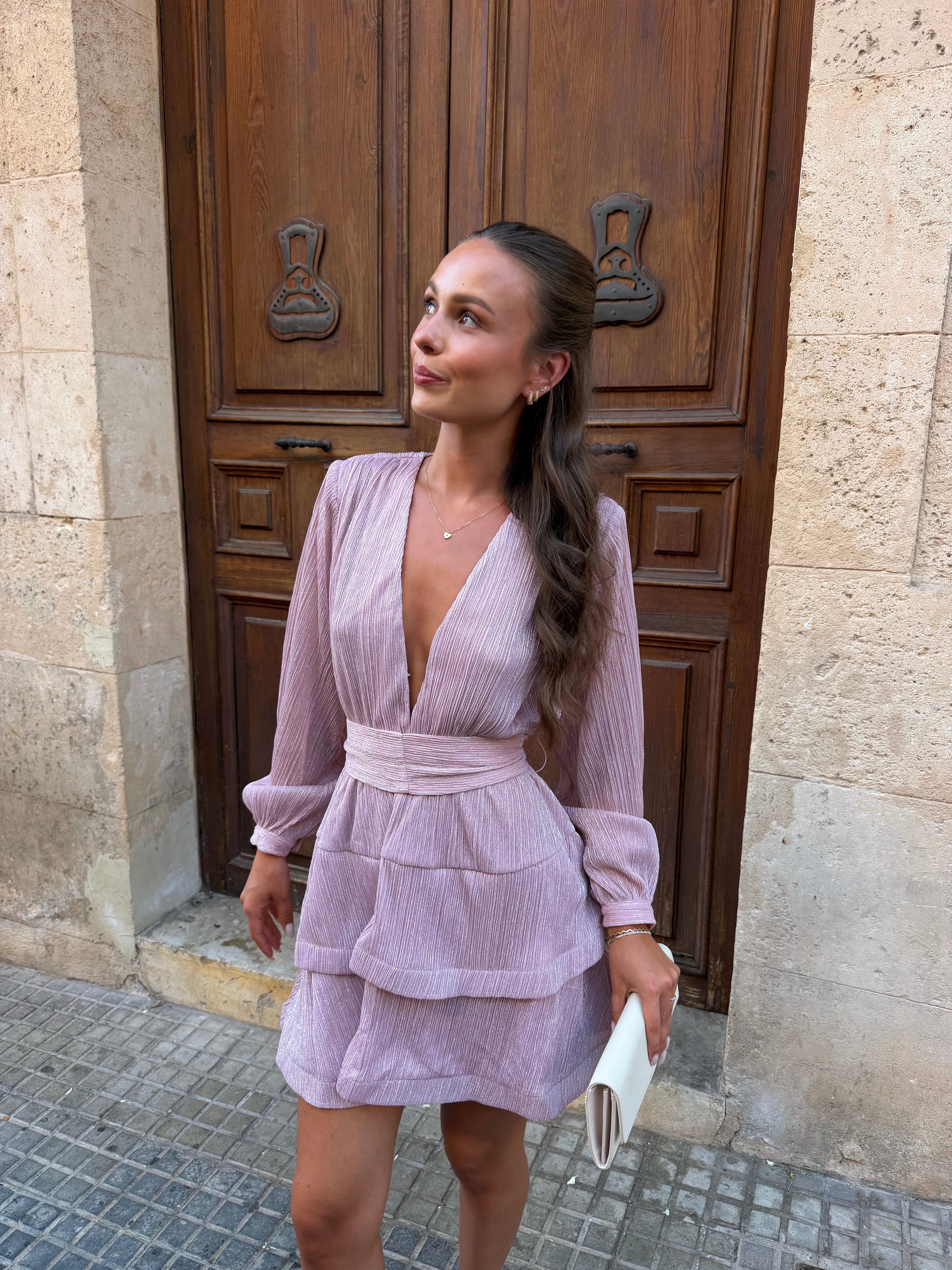 Kaya Dress Pink Glitter