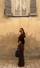Wool T-shirt Dark Brown