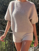 Wool T-shirt Light Beige