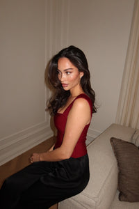 Demi Bandage Top Burgundy
