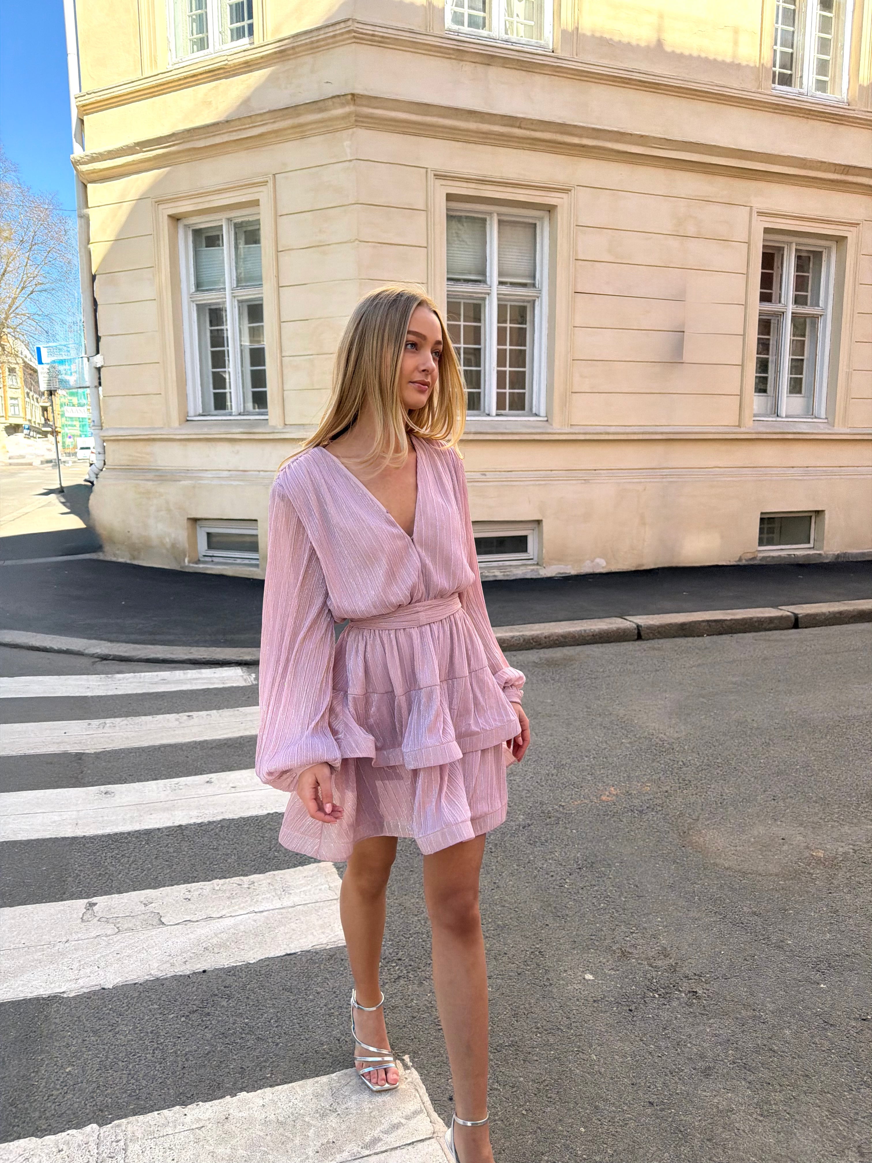 Kaya Dress Pink Glitter