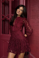 Olivia Dress Burgundy