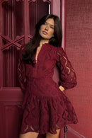 Olivia Dress Burgundy