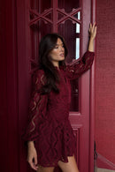 Olivia Dress Burgundy
