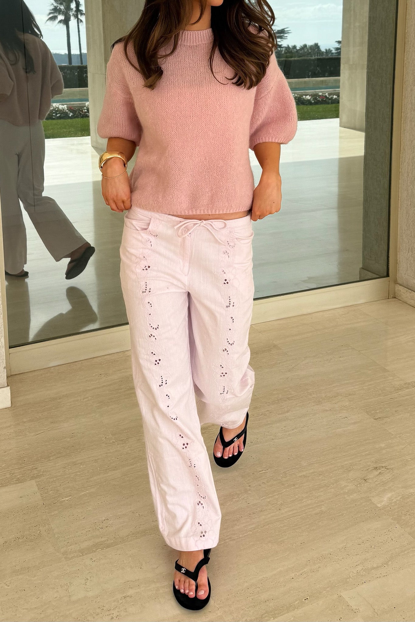 Wool T-shirt Dusty Pink