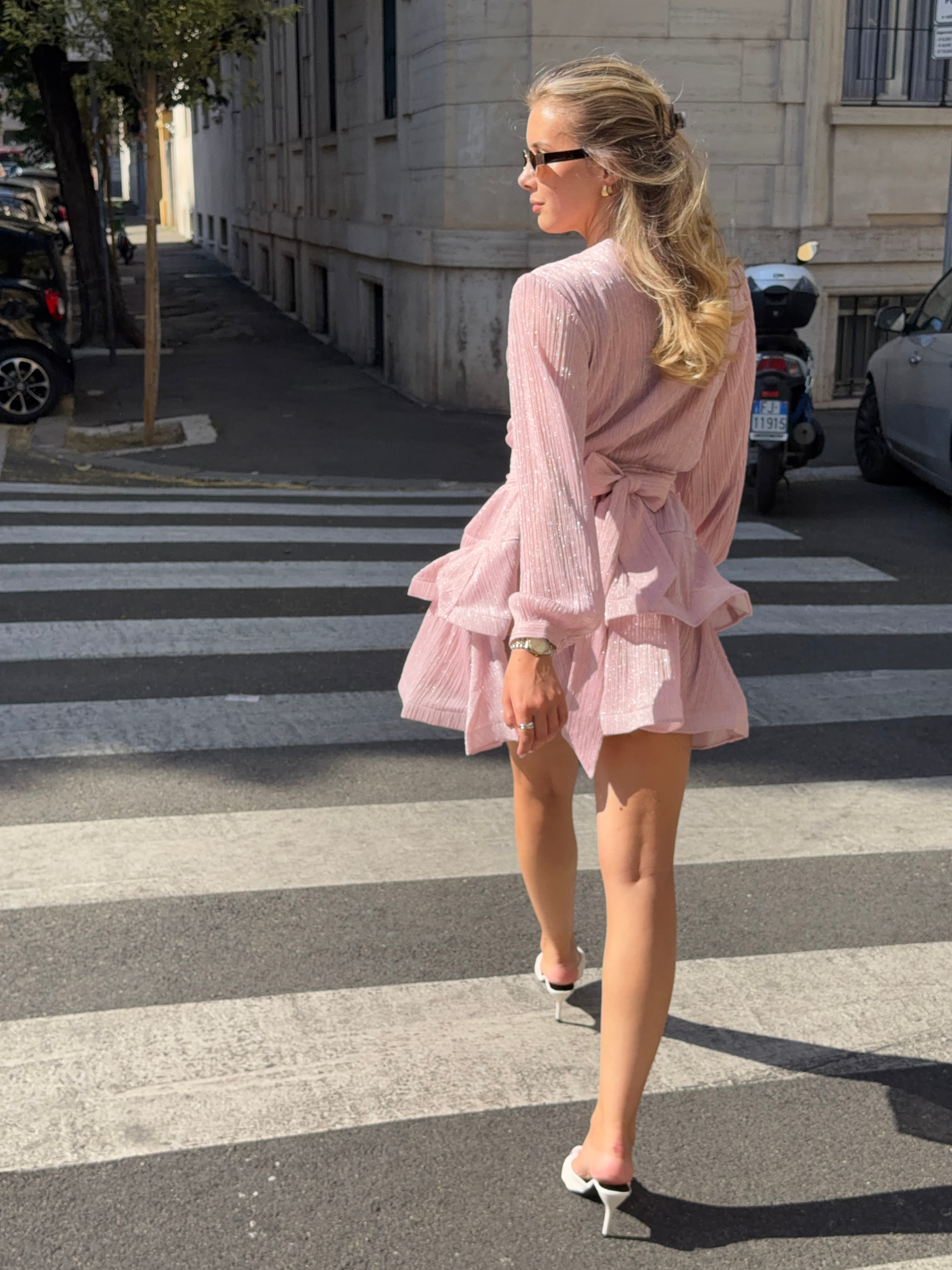 Kaya Dress Pink Glitter