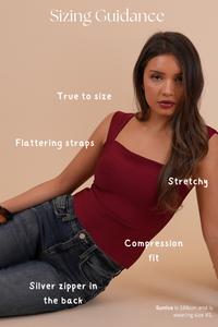 Demi Bandage Top Burgundy