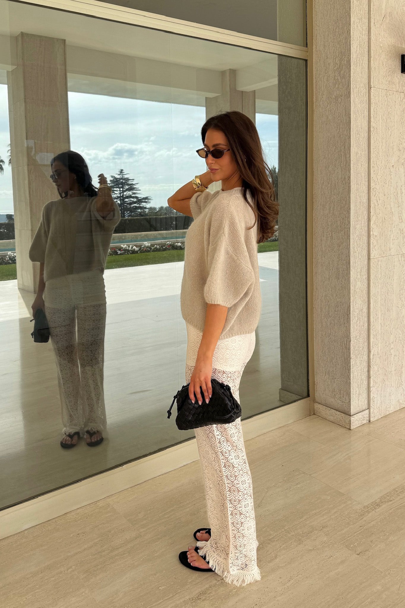 Wool T-shirt Light Beige