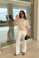 Wool T-shirt Light Beige