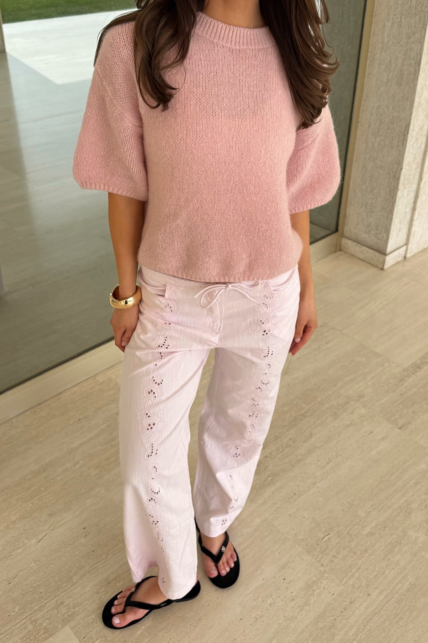 Wool T-shirt Dusty Pink