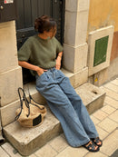 Wool T-shirt Khaki
