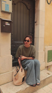 Wool T-shirt Khaki
